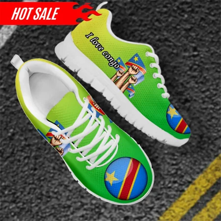 

Shoes for Women Congo Flag Print Spring Summer Comfort Flats Shoes Women Sneakers Casual Zapatillas Chaussure Femme