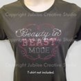 thumbnail image 4 of Beauty in Beast Mode Sparkly Iron-on Rhinestone Crystals and Rhinestuds T-Shirt Transfer by JCS Rhinestones, 4 of 4