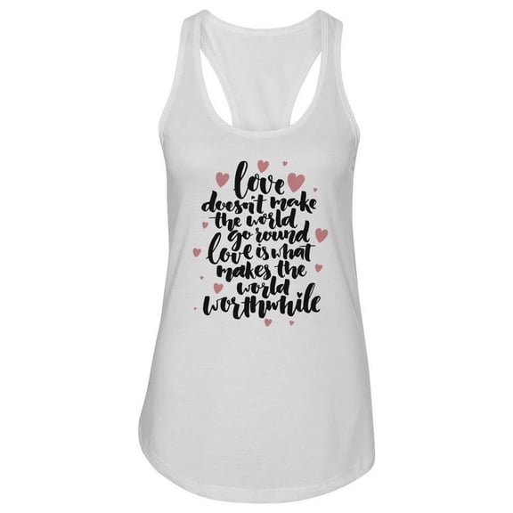 Love Is Romantic Quote Tank Women -Image by Shutterstock, Female XX-Large