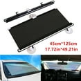 thumbnail image 1 of Auto Retractable Car Windshield Sun Shade Curtain Anti-UV Block Sun Visor Black, 1 of 7