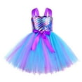 thumbnail image 5 of Tiijoy Girls Sleeveless Princess Dress Scale Print Bow Tutu Dress Headband Set, Sizes 5-6, 5 of 7