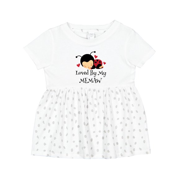 Inktastic Loved by My Memaw Grandchild Girls Baby Dress