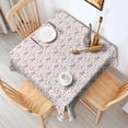 thumbnail image 2 of White Cartoon Unicorn Rainbow Crown Pattern Square Tablecloth,Waterproof Square Table Cover,Wipeable Spillproof Washable Table Cover for Home Kitchen Party Decor 52"x52"(132x132cm), 2 of 6