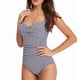 thumbnail image 1 of Traje de Baño de Camisola de las Mujeres, una Pieza de Moda Sexy sin Espalda con Diseño Hueco para la Playa Y la Piscina, Conjunto de Traje de Baño Impreso Retro, 1 of 9
