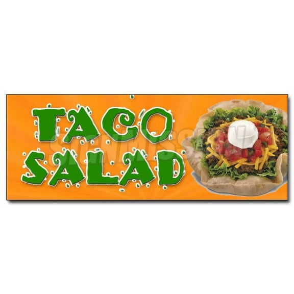 12" TACO SALAD DECAL sticker mexican food restaurant