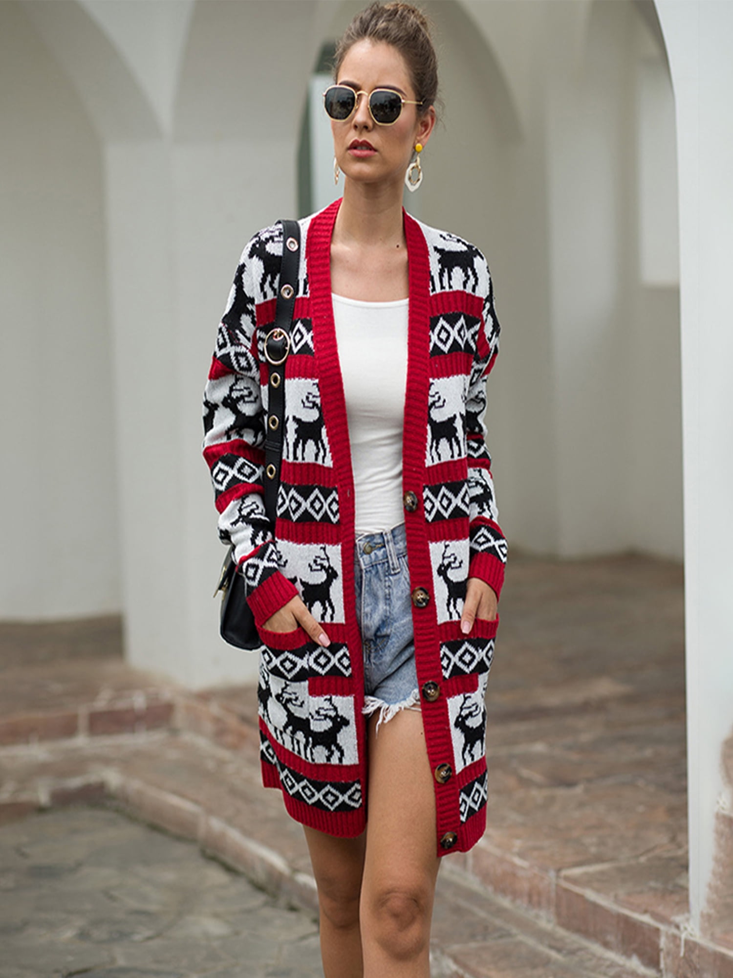 christmas long cardigan