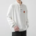 thumbnail image 2 of Camisetas tipo polo para hombre, camisetas de calidad con cuello, ropa masculina, gráfica, estética blanca, con cuello, camiseta normal coreana para otoño, 2 of 5