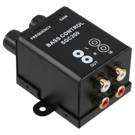 BESTYASH Audio Bass Knob Car Rca Remote Amplifier Black 1Pack