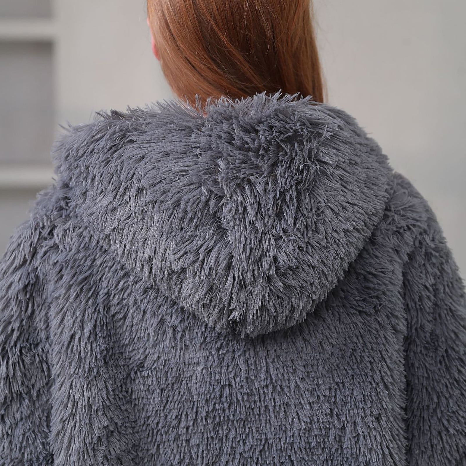 Miqool Wearable Blanket Hoodie for Adults Women Men Kids Hooded Blanket Oversized Blanket Sweatshirt Winter Warm Light Weight Robe