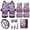 Butterfly Pink Flower Print, variant on Jeiento Hummingbird 17 Piece Car Seat Cover Full Sets Car Accessories Set Car Front and Back Floor Mats Steering Wheel Covers Moon Armrest Cover Car Seat Belt Covers Coaster Keychain