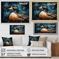 thumbnail image 4 of Designart "Elegance of Baroque Blue Duck I" Animals Framed Wall Art - Modern Farmhouse Blue Duck Bedroom Framed Canvas Wall Art, 4 of 6
