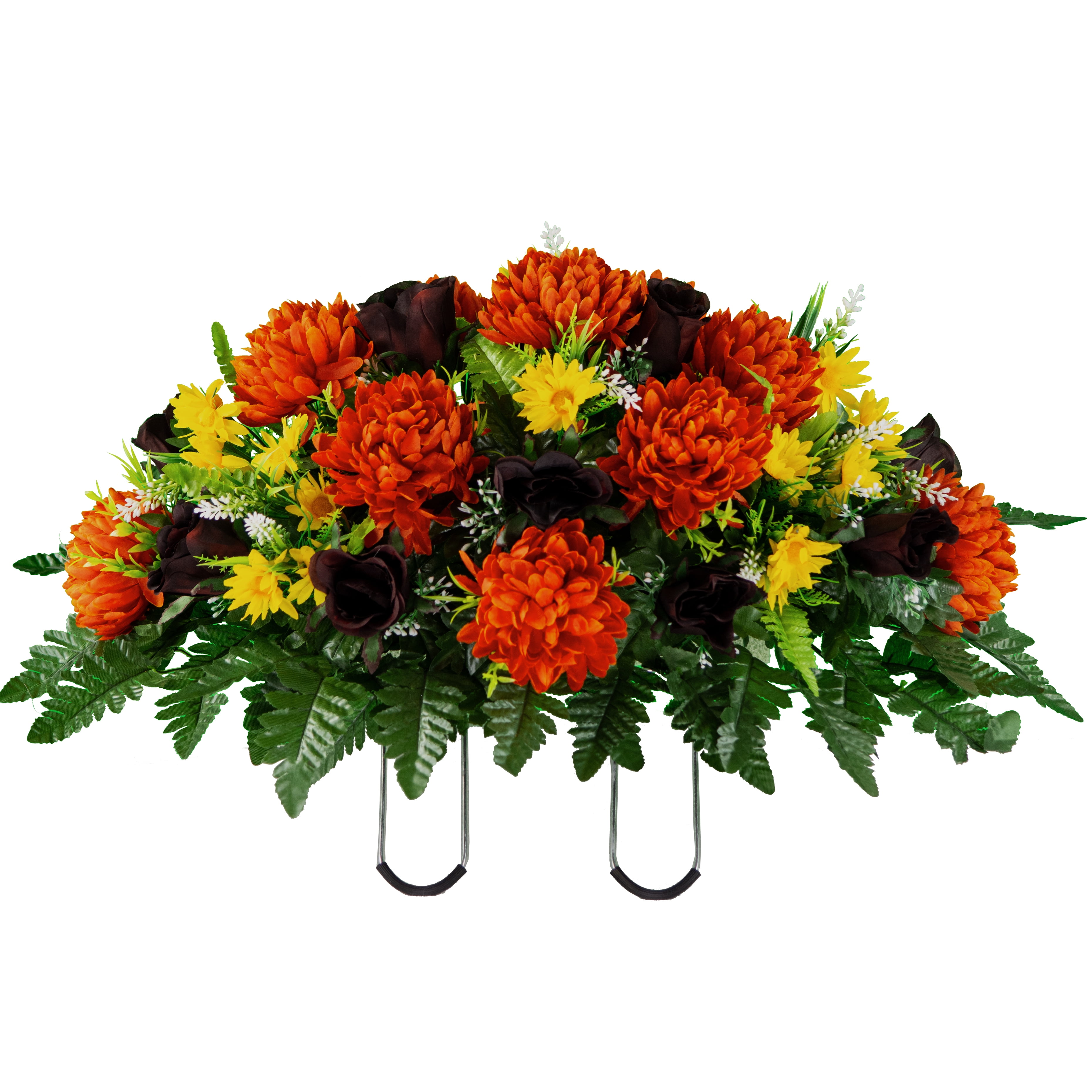 Sympathy Silks Artificial Cemetery Flowers Realistic, Outdoor Grave