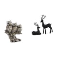 thumbnail image 6 of 3 Set Owl Figurines Deer Sculpture Resin Tabletop Decoration Elegant Design for Home Office Cabinet, 6 of 8