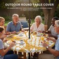 thumbnail image 3 of Round Outdoor Tablecloth with Umbrella Hole and Zipper, Orange Pineapple Tablecloth with Elastic Waterproof, Tropical Summer Botanical Fruits Patio Table Covers for 36" - 44" Picnic Pool Tables, 3 of 9