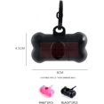 thumbnail image 2 of Paquete de 2 cajas con forma de hueso, bolsas sanitarias para perros, bolsas de basura gruesas impermeables para perros con dispensador, tapas de bolsas sanitarias (rosa, negro) ER, 2 of 5