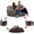 thumbnail image 2 of Puff Cama Queen Size Baggy 2 en 1 Gris 180 x 150 cm, 2 of 4