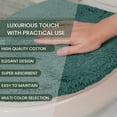 thumbnail image 2 of Home Weavers Waterford Collection 100% Cotton Tufted Bath Rug, Extra Soft and Absorbent Bath Rugs, Non-Slip Plush Bath Carpet, Machine Wash, bath rug for Bathroom, 18"x18" Lid Cover, Bottle Green, 2 of 10