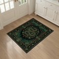 thumbnail image 3 of ODIKA 3'x5' Washable Throw Rug Snake Serpent Forest Motif Botanical Scroll Border Vine Decorative for Entryway, Kitchen, Mudroom, Stain Resistant, Low Profile, Non-Slip, 3 of 7