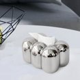 thumbnail image 4 of pitrice Toilet Paper Holder Box Practical Cute for NightStand Tabletop Living Room Argent, 4 of 8