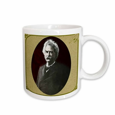 

3dRose Mark Twain Vintage Magic Lantern Slide Portrait Ceramic Mug 11-ounce