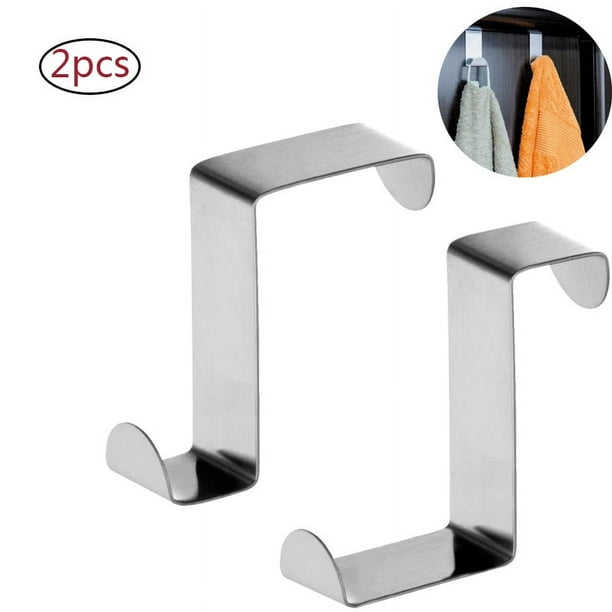 Ganchos de puerta reversibles revolucionarios, la construcción de acero inoxidable garantiza durabilidad y rendimiento a prueba de óxido, el acabado cromado agrega un toque elegante a cualquier