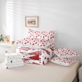 thumbnail image 6 of Homewish Merry Christmas Tree Twin Bedding Sets 7-Piece for Female Men Teens,Red White Bedding Comforter Set Microfiber,Xmas Festival Breathable Sheet Sets,Super Cozy Room Decor,Reversible, 6 of 8