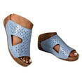 thumbnail image 3 of DAFEI Summer Leisure and Comfortable Wedge Heel Thick Bottom Hollow Open Toe Breathable Sandals Slippers, 3 of 8