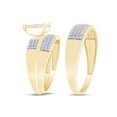 thumbnail image 3 of AFFY White Natural Diamond Heart Trio Wedding Ring Set In 14k Yellow Gold (0.75 Cttw), Ring Size -4.5, 3 of 8