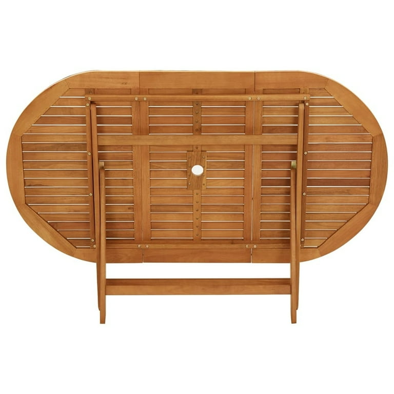 Wooden garden table with parasol hole discount
