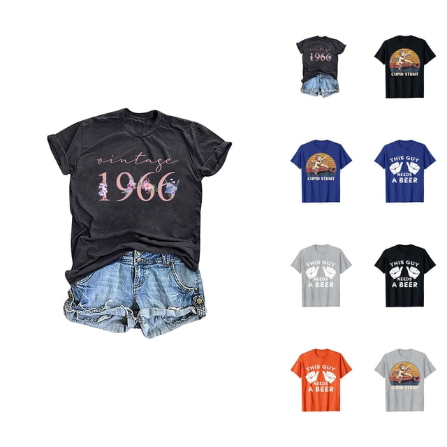 T-shirts Acrobatiques pour Femmes Cupidon 2026 Été Décontracté Manches Courtes Col Rond Drôle Sarcastique Offensant Humour Embarrassant T-Shirts Graphiques