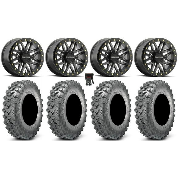 Raceline Ryno Bdlk 15" Wheels Gm 32" Lynx SXS Tires Kawasaki Mule Pro FXT