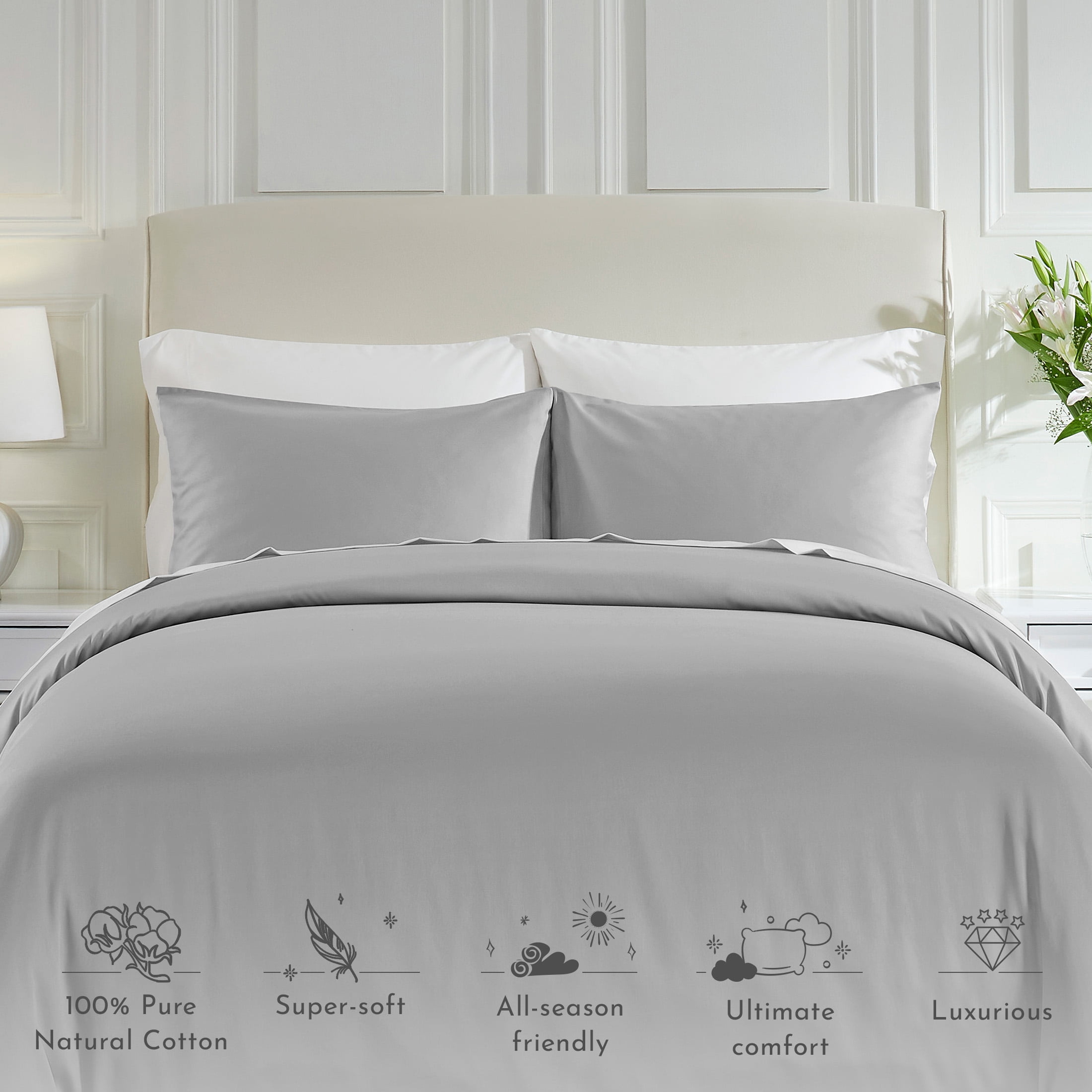 Delara Twin Size Organic Wool Comforter | GOTS Certified, 300 GSM Merino Wool, 100% Organic Cotton Shell