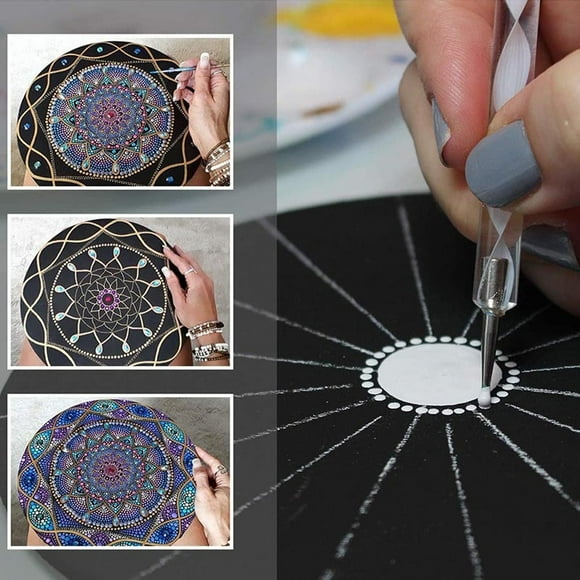 Mandala Painting Kit, Mandala Dotting Tools Set Easy To Clean 31 Pieces DIY Lightweight Multipurpose for Drawing