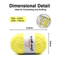thumbnail image 3 of Hilo BulingBuling Chenille amarillo que brilla en la oscuridad, 100 g, 3 of 7