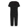 thumbnail image 6 of Lovzfmll Pajama Set for Women, Printed V-Neck Short Sleeve Set, Pocket 3/4 Pants Sleepwear, Casual Home & Active Loungewear Black, S, 6 of 9