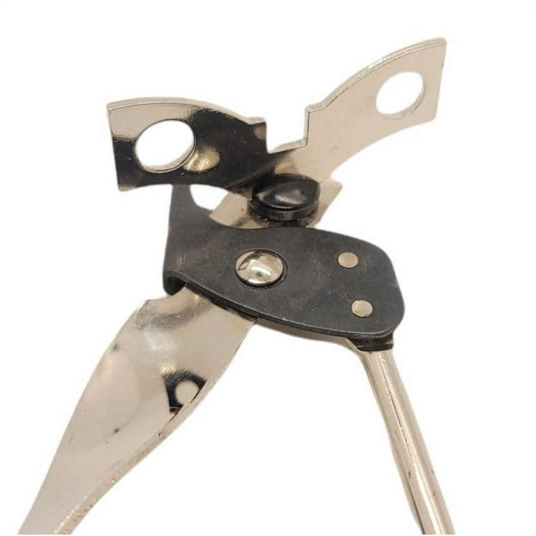 Can Opener, Classic Hand Held Metal Manual Can Opener With Built