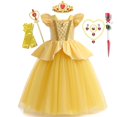 thumbnail image 1 of Disney-vestido de princesa bella para niñas, disfraz de La Bella y La Bestia, para fiesta de cumpleaños y Halloween Fivean unisex, 1 of 2