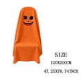 thumbnail image 2 of Halloween Ghost Chair Covers, 47 x 79 Inches Spooky Face Sign for Halloween Party Home Dining Room Office Decor, 2 of 5