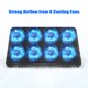 thumbnail image 2 of Almohadilla de refrigeración para portátil LIANGSTAR, 8 ventiladores, soporte ajustable de 12 a 17 pulgadas, 2 of 7