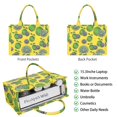 thumbnail image 2 of Large Capacity Tote Bag,Green Lime Slices Yellow Pattern Handbag Fashion Luxury Tote Bag,15.7"x13"x 5.1" Inches,Laptop Compatible, 2 of 6