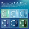 thumbnail image 4 of Set de uñas en polvo AZUREBEAUTY, azul, verde y brillante, 6 colores, 4 of 8