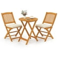 thumbnail image 2 of Costway 3 PCS Patio Bistro Set with Coffee Table Padded Cushion Seats for Outdoors, 2 of 10