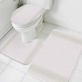 thumbnail image 4 of Vintage Boho Bathroom Rugs Set Farmhouse Green Non Slip Absorbent Soft Bath Mats 3 Piece Set with Bathroom Rug, U-Shaped Floor Mat, Toilet Seat Cover Small Size, 4 of 9