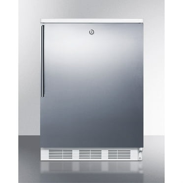 Built-in undercounter refrigerator-freezer for general purpose use, with dual evaporator cooling, cycle defrost, SS door, thin handle and white cabinet