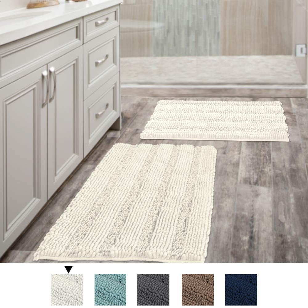cream bathroom mats
