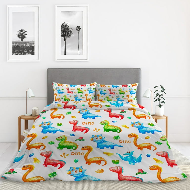 Sleepwish Kid Duvet Cover Boys Twin Bed Cover Set,Dinosaur Bedding