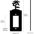 thumbnail image 2 of Rocker Switch Cover Plate Wall Plate with Screws Trees Clouds Faceplate Power Outlet Cover Single Gang Unbreakable Replacement Receptacle Decorative Wall Art Signs Black 2.8 x 7.2inch, 2 of 7