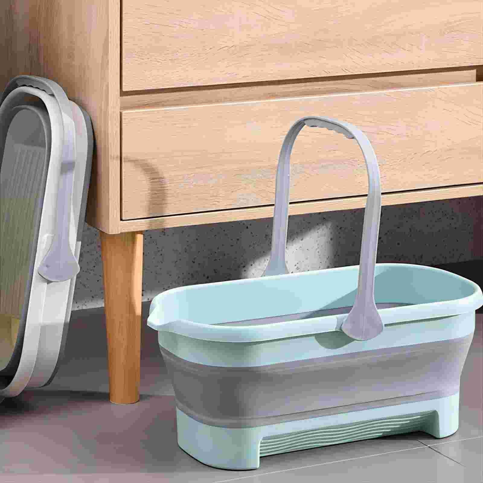 Azrian Large Collapsible Mop Bucket Collapsible Bucket 4.2Gallon(17L) with Handle for House Cleaning, Space Saving Outdoor Multiuse Foldable Water Pail for Camping Discount Sales