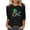 Black 1, variant on Saint Patricks Day for Women Shamrock 3/4 Sleeve Shirt Funny Irish Graphic Tee Spring Party Tops