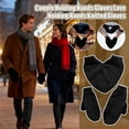 thumbnail image 3 of Guardurnaity Guantes con dedos en forma de corazón Love Connection para correr al aire libre en clima frío. Guantes cálidos para parejas que se guantes y mitones amarillo, 3 of 6